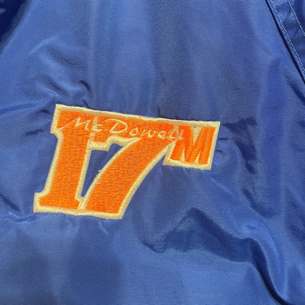 Vintage Dale McDowell #17 Blue windbreaker lined Jacket size Medium. Racing - Picture 3 of 7